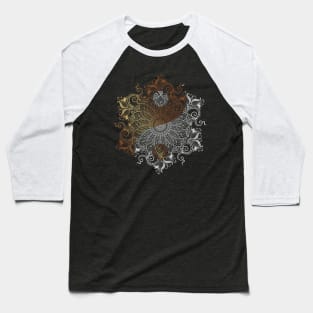 Mandala - Yang Fire & Ice Baseball T-Shirt